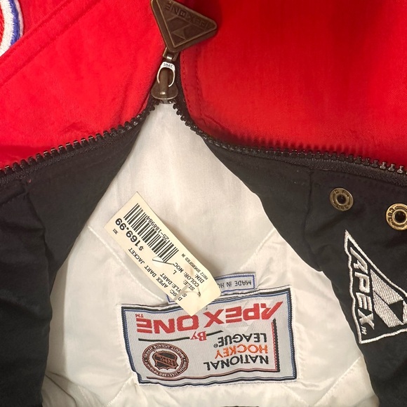 VTG Montreal Canadiens APEX BomberJacket Men’s Size Large SharkTooth NHL Red 90s - Picture 6 of 8